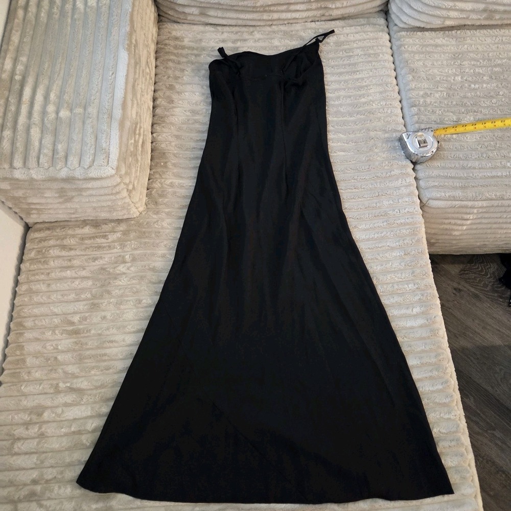 Y2K Betsey Johnson Urban Outfitters S Rosebud Maxi Dress Black Pink With Slip - Picture 11 of 14